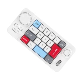 UncleS Double Scroll Wheel Mechanical Keyboard 19 Key Small Keypad Color Backlits Programmable Joystick Hot Swappable Switches Space Saving Macroed Gaming Keyboard