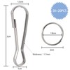 Rybtd 50PCS Flag Pole Clips 50MM Metal Lanyard Snap Spring