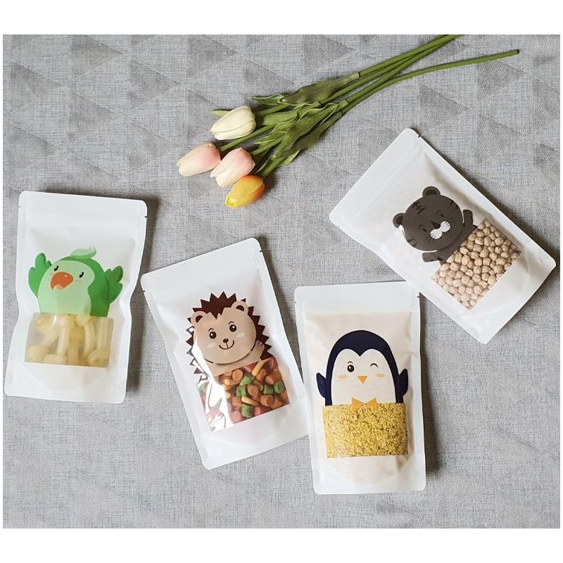 Cute Animal Goodies Bags | Reusable Stand Up Pouch with