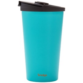 Smidge Travel Cup - 355ml, Aqua, Stainless Steel, Leakproof, Insulated, Hot & Cold Drinks, BPA Free