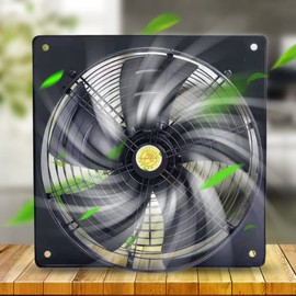VPABES 12 inch Portable Exhaust Fan, 125W Wall Mounted Vent Fans, Ventilation Blower for Garage Shops Kitchen Bathroom Ceiling Attic Household Window Basement Ventilation Fan,1200CMF