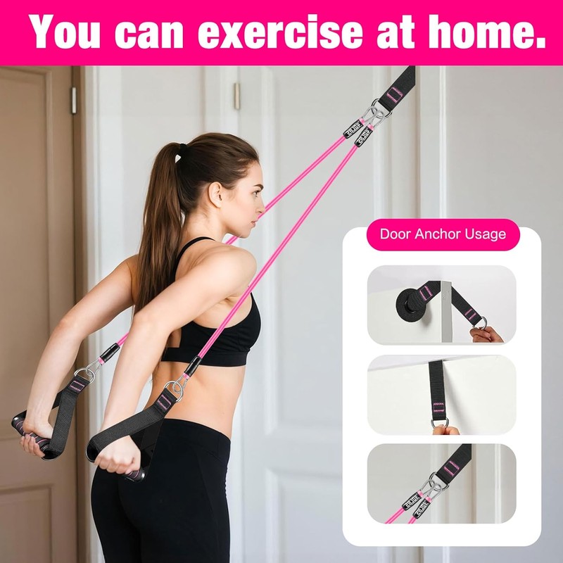 Bbtops Pilates Bar Kit with Resistance Bands(4 x Bands),3-Section Pilates