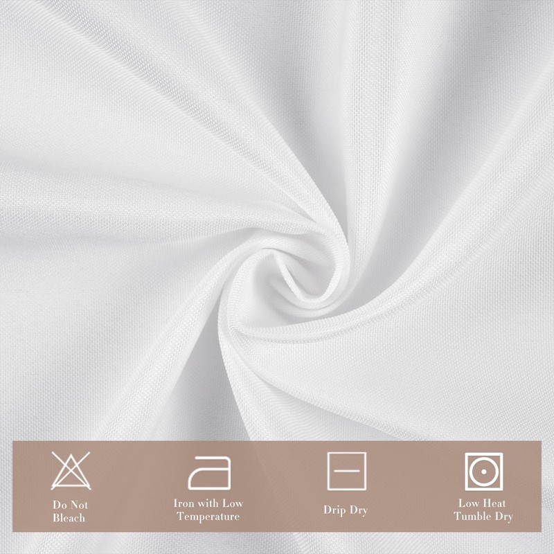 Zdada White Tablecloths 85 x 85 cm - High-Quality Polyester