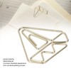 100pcs Metallic Paper Clips Golden Electroplating Process Anti Rust Paper