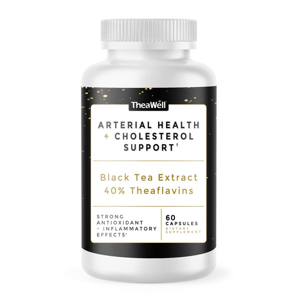 TheaWell Natural Arterial Health + Cholesterol Support - 60 Count,