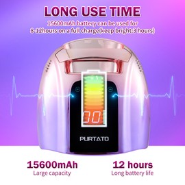 Purtato Purtato Professional Rechargeable 96W UV LED Portable Cordless UV Light for Nail Lamp Machine with Removable Stainless Steel Bottom,4 Timer Setting and Smart Sensor Nail Dryer (Gradient Purple)