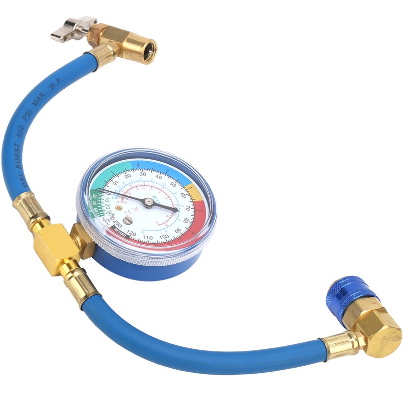Car R134A Air Conditioning Coolant Hose Pressure Gauge 0‑250psi Fluoridize