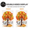 Doncida Fall Garden Flag 12x18 Inch Double Sided Burlap Autumn