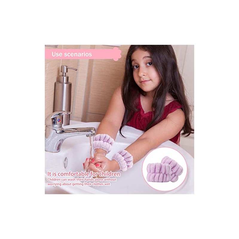 Muñequeras Lavar Cara Pulseras Lavado Facial Toallas Muñeca Spa Bandas