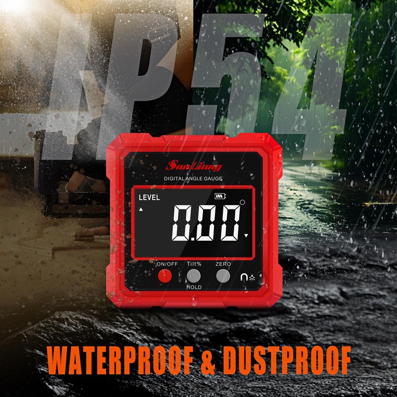 Sanliang Digital Angle Finder Tool with Electronic Laser，Rechargeable Digital Angle