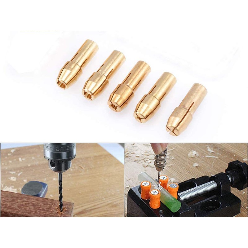 20 Pcs Brass Drill Chuck Precision 0.5-3.2mm Brass Collet Drill