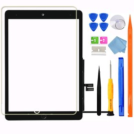 for iPad 9 (9th Generation) A2602 A2603 A2604 A2605 Screen Replacement Digitizer Touch Glass Kits, for iPad 9th Gen 10.2 Inch (2021 Released), Full Repair Sets+Home Button[NO TouchID Chip] [NO LCD]