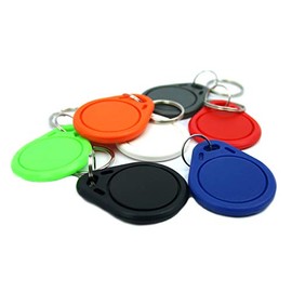 NFC Tag Pendant, 40 x 32 mm, NXP NFC Chip, 180 Bytes, 7 Colours, Ideal for Device/Profile Control (WLAN, Bluetooth, Apps), Compatible with All NFC Smartphones and Tablets, Pack of 7