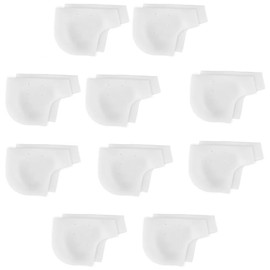 AHANDMAKER 10 Piars Heel Protection, White, Breathable Heel Pads, Heel Cups, Soft Padding, Protective Insert for Blisters, Ankle Protection, Heel Pain, Cracked Feet