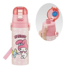 Skater SDC4-A Children's Stainless Steel Water Bottle, Direct Drinking, 15.2 fl oz (470 ml), My Melody, Sanrio, Child Friendly, Lightweight Type, Cold Protection, Sports Bottle, Cute, Kids, Children, Water Bottle