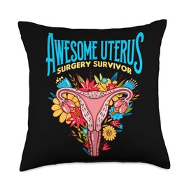 Uterus Surgery Recovery Hysterectomy Removal Throw Pillow