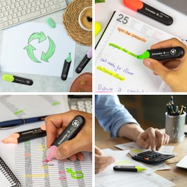 Schneider Schneider Job 150 Textmarker (aus recyceltem Kunststoff, ausgezeichnet mit Der blaue Engel) 6er Etui sortiert