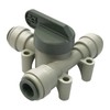 John Guest Pushfit Angled Shut Off Valve 3/8″ Pushfit x 1/4" Turn Valve – Reliable Stop Valve for Food, Beverage, and Industrial Applications