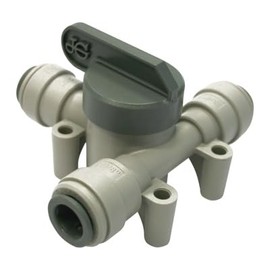 John Guest Pushfit Angled Shut Off Valve 3/8″ Pushfit x 1/4" Turn Valve – Reliable Stop Valve for Food, Beverage, and Industrial Applications