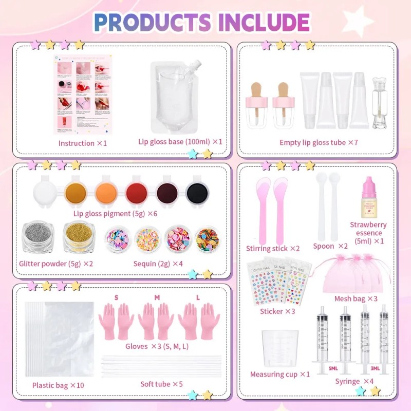 Hb Kit De Brillo Labial Infantil For Hacer Tú Mismo