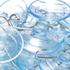com-four® 20x Universal Suction Cup Holders with Metal Hooks -