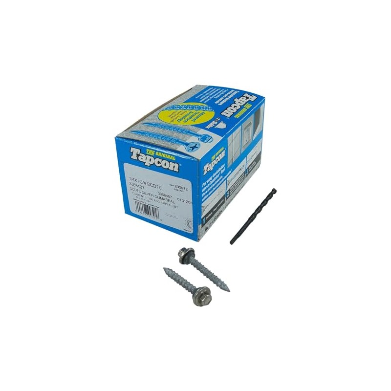 Tapcon Scots 1/4" x 1-3/4" Stainless Steel Hex Head ClimaSeal