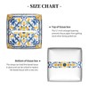 DXTKWL Tissue Box Cover Yellow Blue Ornament Tiles Square PU