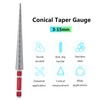 Stainless Steel Aperture Ruler Taper Gauge, Full Round Dia Scale