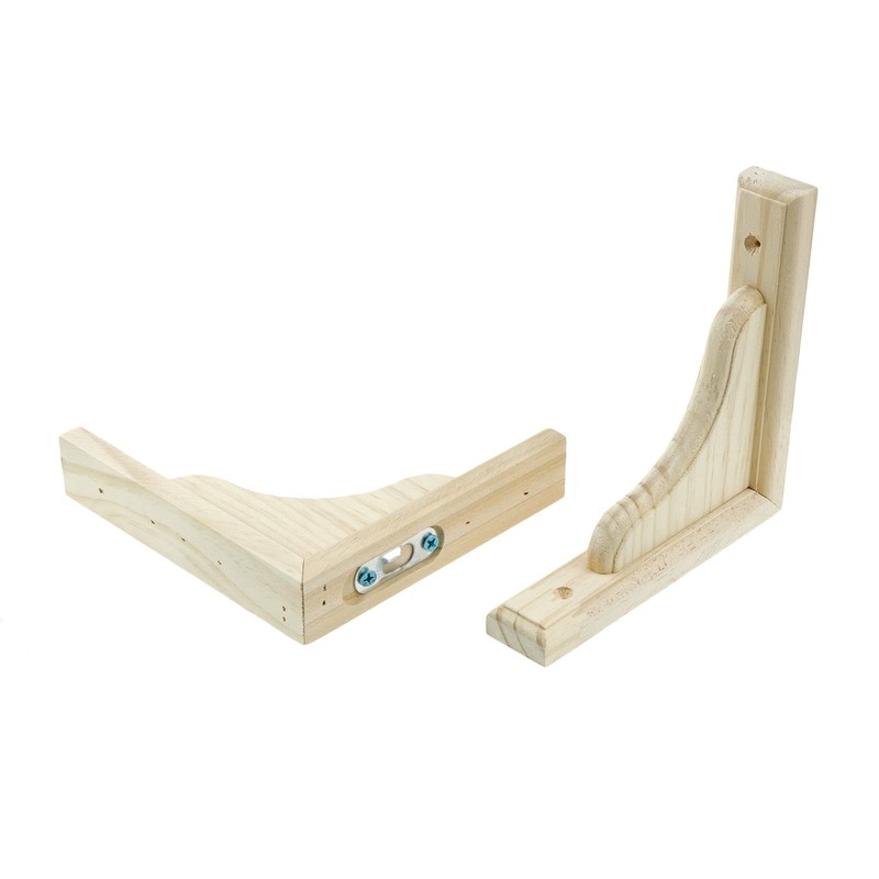 Mcredy 2 PCS Wood Shelf Bracket,6 Inch Triangle Wall Mount