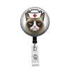 Unbranded Grumpy Cat Nurse - Retractable Badge Holder - Badge