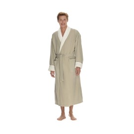 Boca Terry Mens Plush Robe, Big & Tall Bathrobe for Men, Warm Luxury Microfiber Robe - Large, Sage