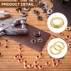 sourcing map 100Set 3/8"(10mm) Grommets Eyelets with Washers (Gold/Silver/Grey/Bronze)