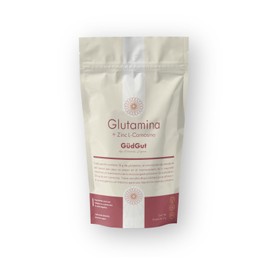 GUDGUT - Glutamina  Zinc carnosina - Favorece la Salud Digestiva y Acelera la Recuperación Muscular - Fórmula Vegana, Sin Gluten y Sin Azúcares...    