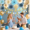 Dusty Blue and Beige Birthday Decorations Light Blue Boho Birthday