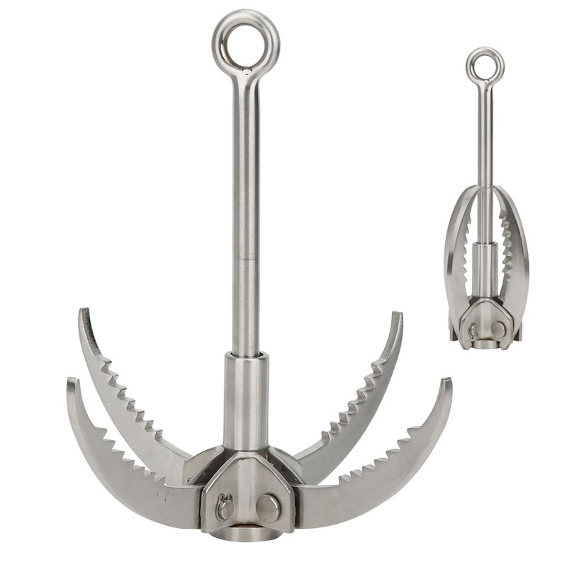 Stainless Steel Grappling Hook 4 Claws Rock Climbing Folding Hook
