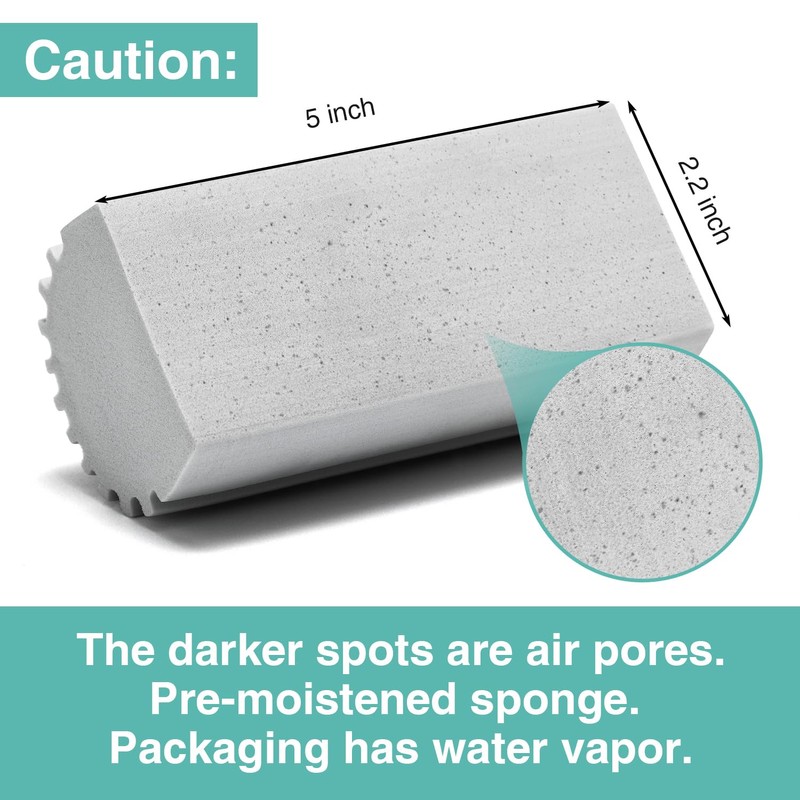 6 Pack Damp Dusting Sponge Duster, Grey Dust Cleaning Sponge,