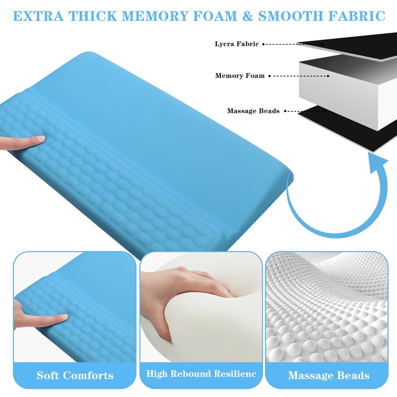 Computer Keyboard Stand Pad with Wrist Rest, Ergonomic Comfy Tilted