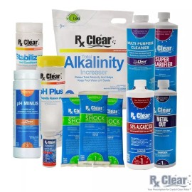 Rx Clear Deluxe Spring Pool Opening Chemical Kit For Pools Up To 7,500 Gallons