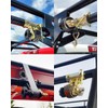 Ladder Rack Ratchet Straps with J-Hook (4 PCS), 1.4" Black