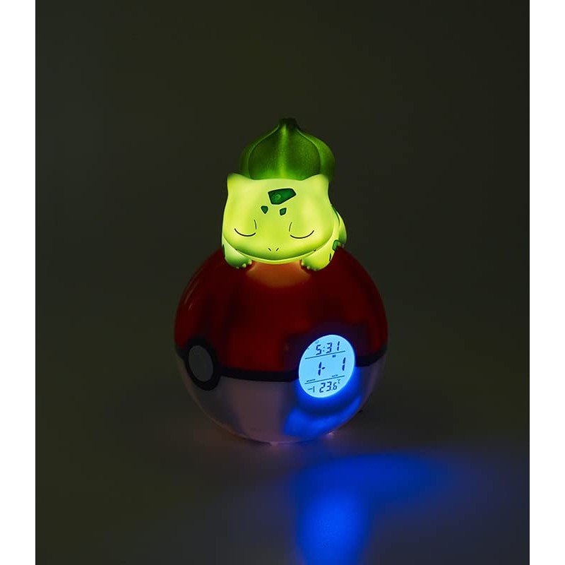 Teknofun - Leuchtender Wecker Pokémon - Bulbizarre Schläft Auf Einem