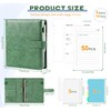Ring Binder A5 Refillable, Agoer PU Leather Binder Notebook with