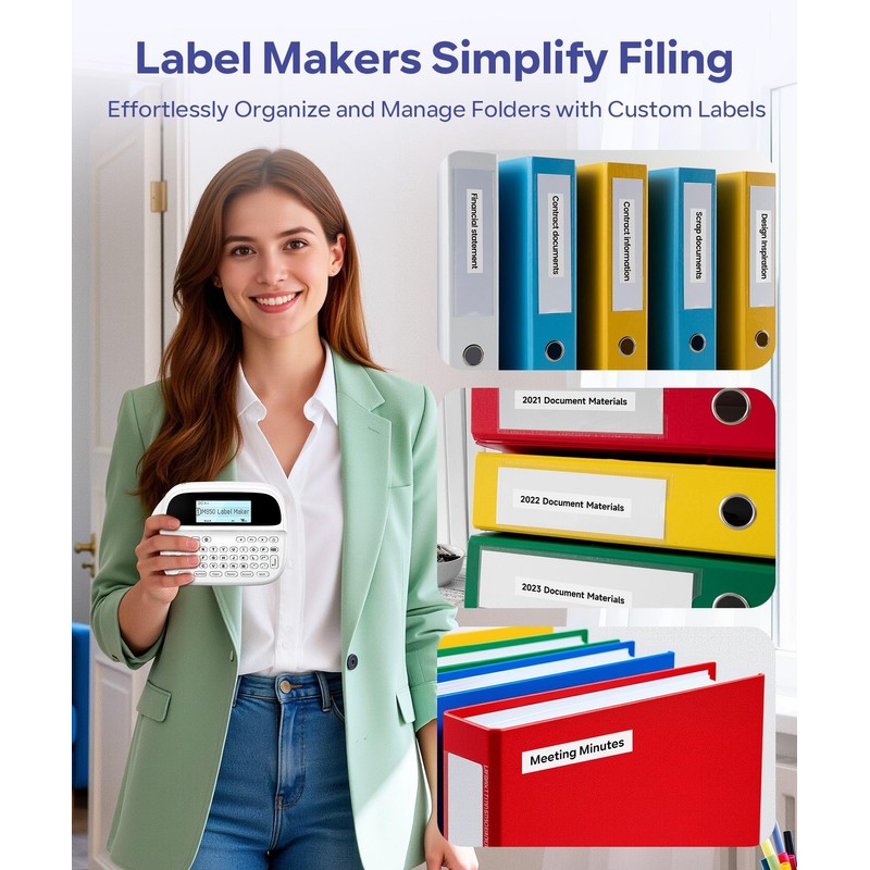 VolenGo M950 Label Maker, Rechargeable Backlit Portable Bluetooth Labeler Machine