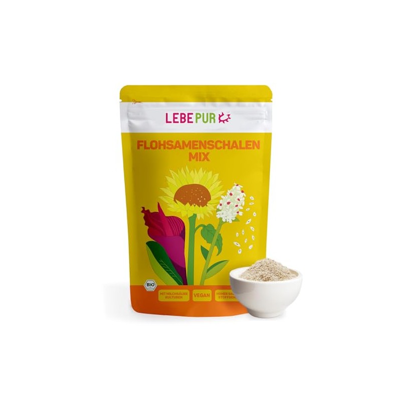 Lebepur Organic psyllium husks mix 500 g, cultures complex with