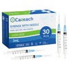 Careach 30 Packs 3mL Syringe with Needles 23 Gauge 1inch,