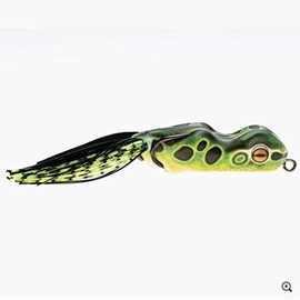 Scum Frog Painted Trophy Series Topwater Bass Fishing Hollow Body Frog Lure with Weedless Hooks, Leopard, 1/2 Ounce