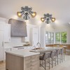 SEEBLEN 3-Light Ceiling Lights with Pull Chain, Adjustable Round Kitchen
