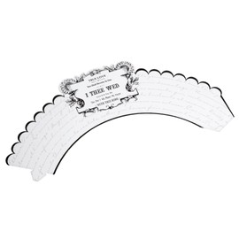 Lillian Rose, White, True Love Cupcake Wraps, Set of 12, One Size