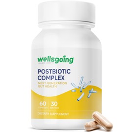 Wellsgoing Postbiotic Complex – Advanced Gut Health & Immune Support – Heat-Killed Probiotics + Metabolites – Digestive & Microbiome Balance – 60 Capsules
