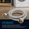 FlexCraft 25712PR-2 Stainless Steel Washing Machine Hose Connector Burst Proof,