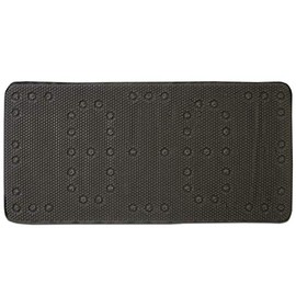Popular Bath Capri Waffle Extra Thick Tub Mat, Grey